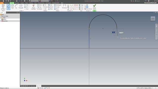 Creating a Simple Sketch || Line Tool || Autodesk Inventor Tutorial смотреть онлайн