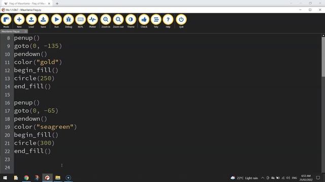 Python Turtle - Code the Mauritania Flag Tutorial смотреть онлайн