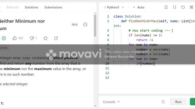 Neither Minimum nor Maximum | python смотреть онлайн