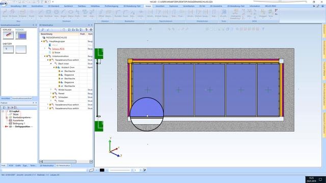 HiCAD 2019 - Parametric facade connection смотреть онлайн