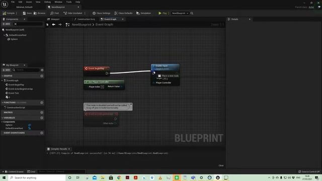 ENABLE INPUT - ACTOR BLUEPRINT NODE - UNREAL ENGINE - UE4 - UE5 смотреть онлайн