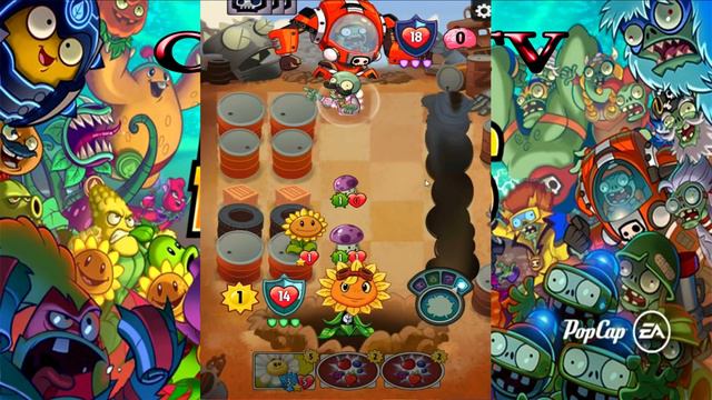 Plants vs Zombies Heroes прохождение часть 13 за растения HD смотреть онлайн