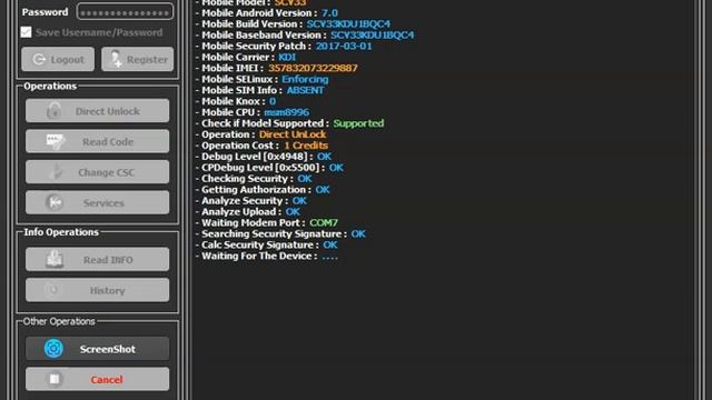 Direct UnLock Galaxy S7 Edge SCV33 KDI KEY-Tool ✔️ смотреть онлайн