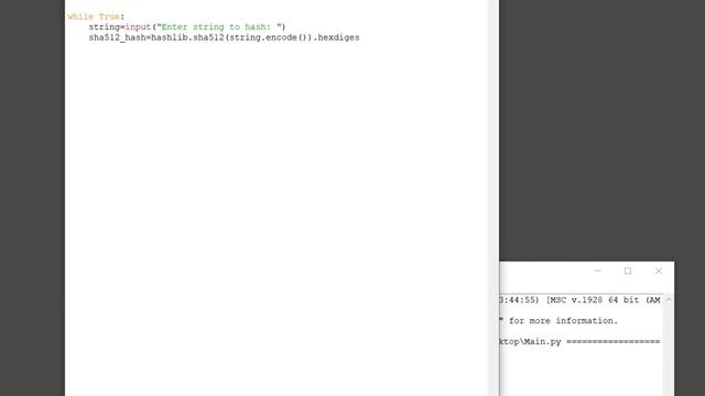 Python hashlib - SHA512 hash generator смотреть онлайн