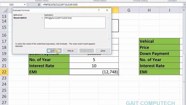 How to use Excel Evaluate formula in excel 2007/2010/2013/2016 in Hindi смотреть онлайн