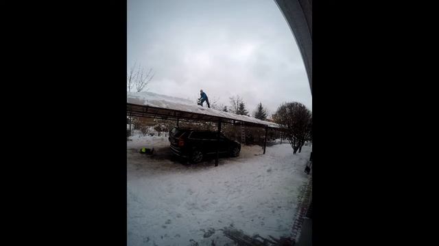 1) Блог агронома - уборка снега с навеса для авто смотреть онлайн