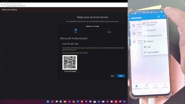 Microsoft 365 Outlook Mail Authenticator QR Code New Phone | Outlook Authenticator QR Code Scan