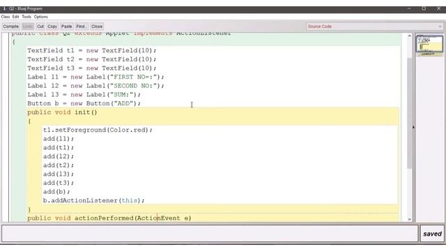 #Java_Code?Java Program Two Number Sum Using Java Graphics. смотреть онлайн
