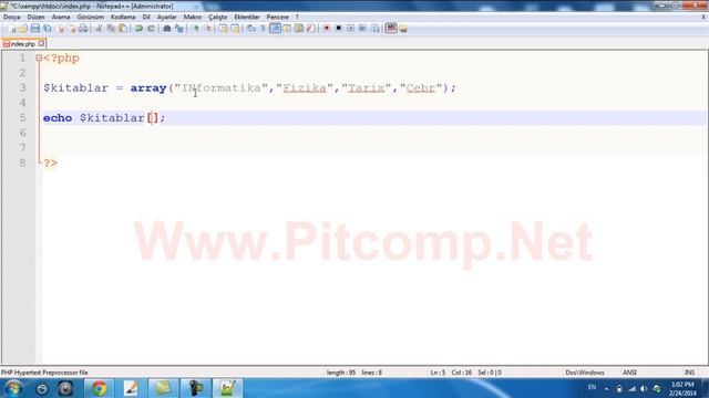 PHP Dərsləri 5 (Array) HD смотреть онлайн