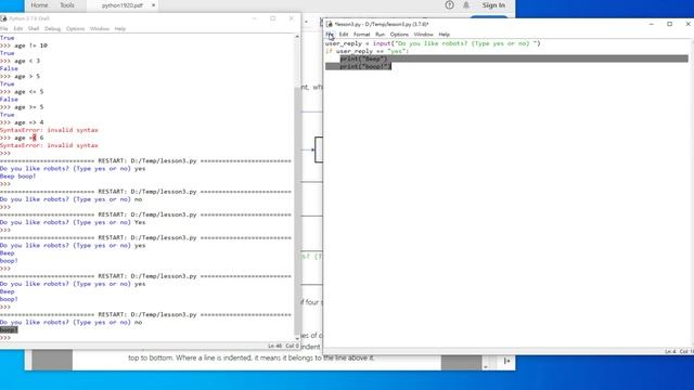 Python programming lesson 3 (Making Decisions) смотреть онлайн