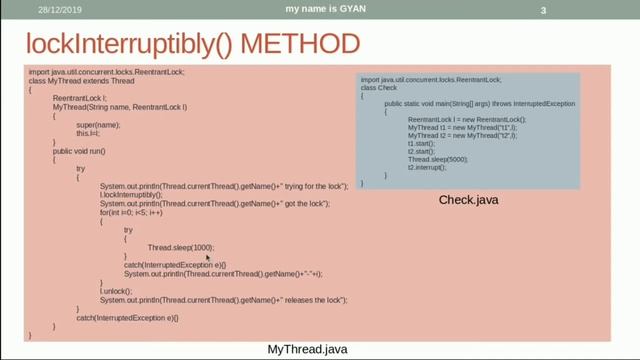 Multithreading in Java | #43 | lockinterruptibly() Method of ReentrantLock Class in Java смотреть онлайн