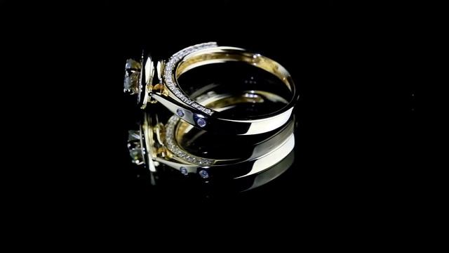 Кольцо из желтого золота с бриллиантами 0,71 карат смотреть онлайн