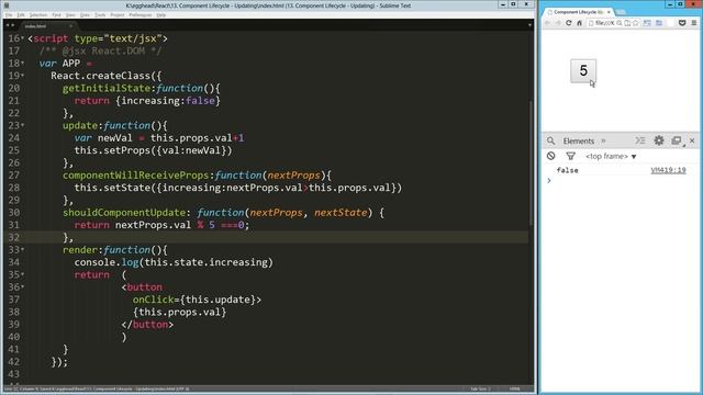 11 React Fundamentals Component Lifecycle Updating смотреть онлайн