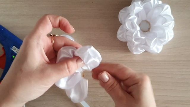 Пышные бантики из атласа 5см / канзаши мк / Bows diy смотреть онлайн