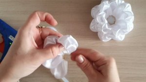 Пышные бантики из атласа 5см / канзаши мк / Bows diy