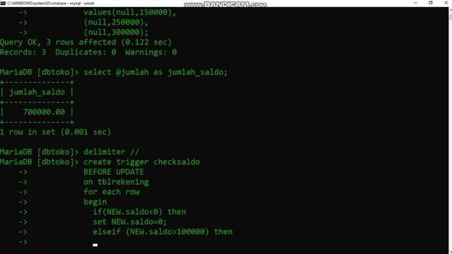 Cara Membuat Trigger (Insert) MySQL Menggunakan CMD смотреть онлайн