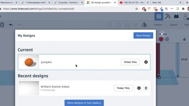 CSC103 Saving in Tinkercad смотреть онлайн