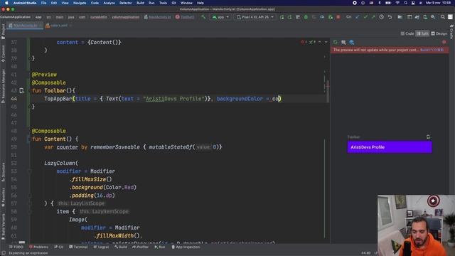 Scaffold (TOOLBAR y FAB) en JETPACK COMPOSE - Tutorial Android JETPACK COMPOSE desde cero [2021] смотреть онлайн