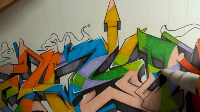 Graffiti Sketch with Uni POSCA pens [Effects] & KUELOX markers [Fill] смотреть онлайн