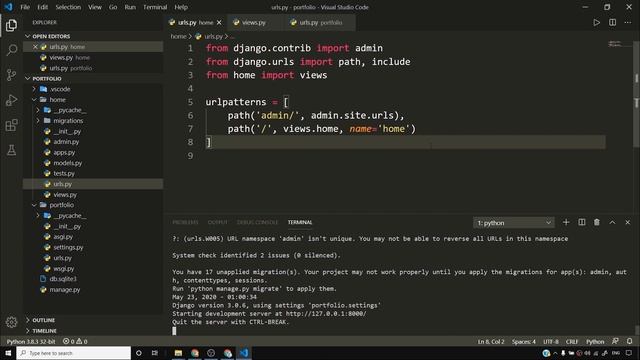 Creating a Developer Portfolio Website Using Django | Django Tutorial #6 смотреть онлайн