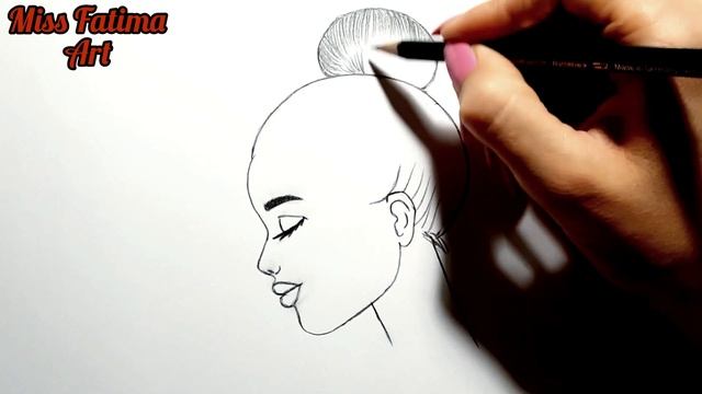 Как нарисовать Лицо Девушки и Волосы| Простые рисунки карандашом | Pencil Drawing Tutorial смотреть онлайн