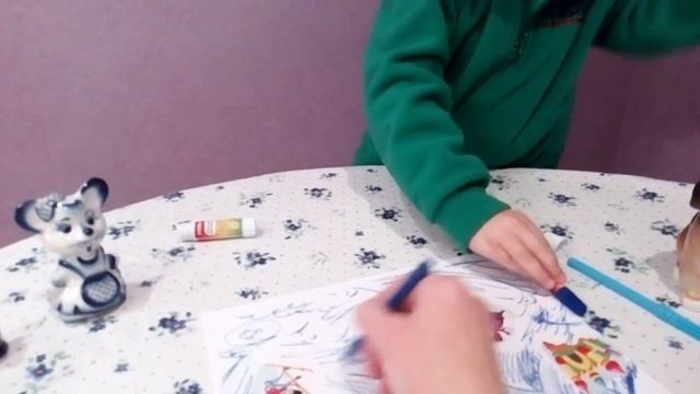 Катаемся на санках, лыжах вместе с героями аппликации Матвея смотреть онлайн