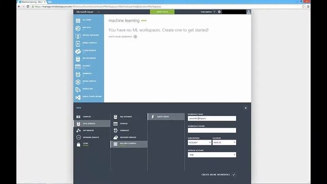 Provisioning Azure ML Workspaces from Azure Portal смотреть онлайн