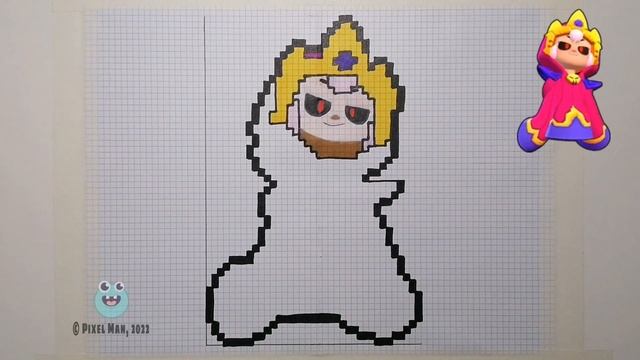 ИМПЕРАТРИЦА БОННИ | Как нарисовать Бонни по клеточкам | Бравл Старс смотреть онлайн