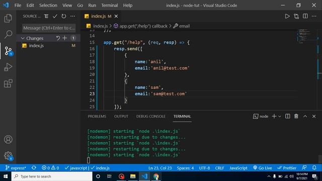 Node JS in Hindi # 20 Render HTML and JSON смотреть онлайн