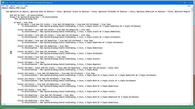 Underline: FontStyle Text (Is it possible?) vb.net 2017 смотреть онлайн