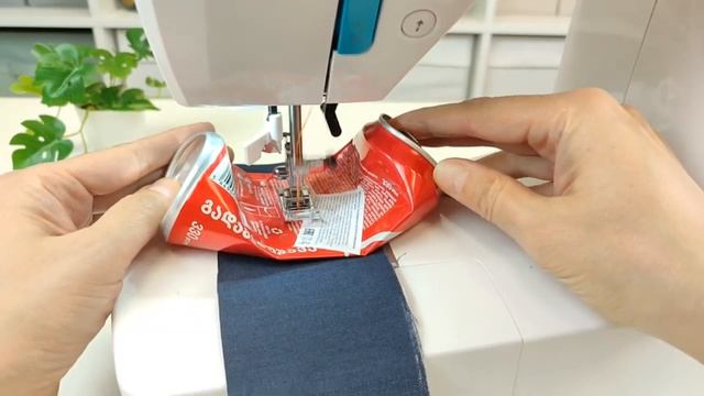 Прошиваем алюминиевую банку на компьютерной швейной машине CHAYKA NEWWAVE 4270