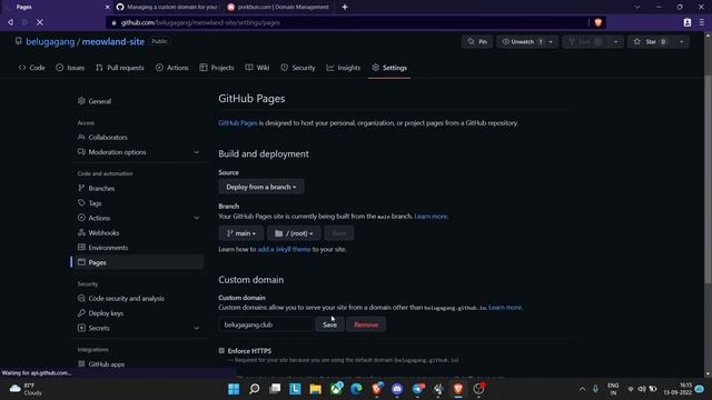 Hosting in github pages using Porkbun/godaddy domain смотреть онлайн