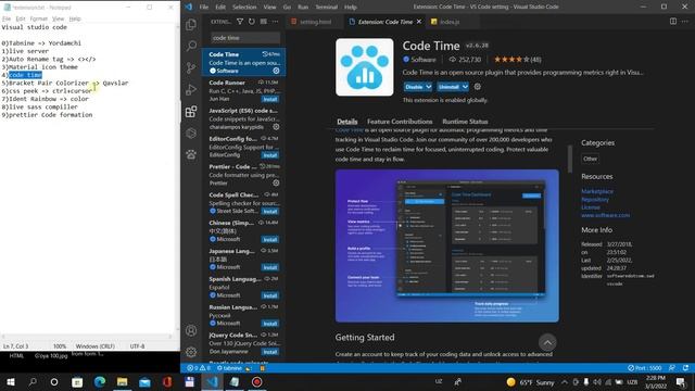 VS CODE SOZLASH VA EXTENSIONLARNI O'RNATISH BO'YICHA VIDEO QOLLANMA смотреть онлайн