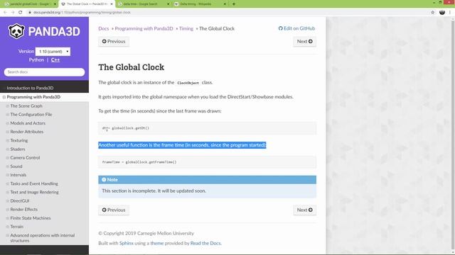 Panda3D tutorial #15 - delta time and FPS counter смотреть онлайн
