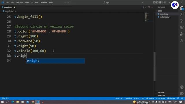 Create Google Logo using Python Turtle | Python Programming смотреть онлайн