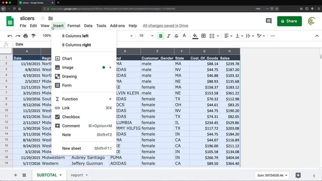 Google Sheets - Slicers - Part 1 смотреть онлайн