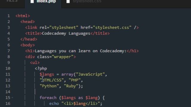 Codecademy PHP 2013- For and ForEach Loops смотреть онлайн