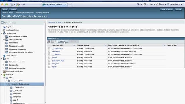GLASSFISH POOL DE CONEXIONES CON ORACLE смотреть онлайн
