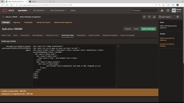 GLOBAL NOTIFICATION no Oracle APEX: Mensagem para todos os usuários ao mesmo tempo смотреть онлайн