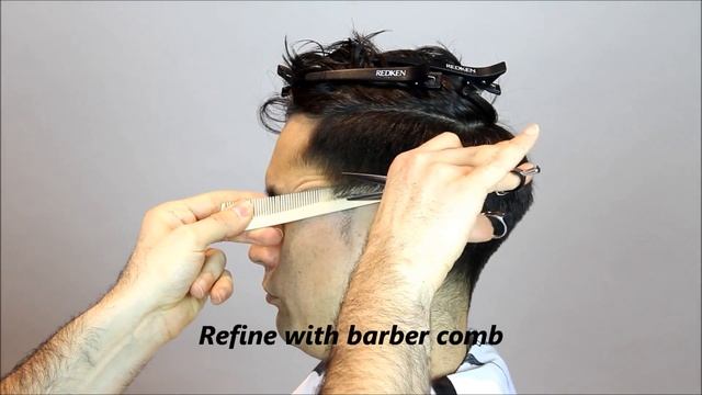How to cut men's scissor over comb Technique Full Tutorial смотреть онлайн