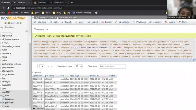 Query dengan Where di sql php my admin смотреть онлайн