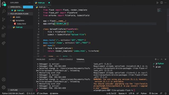 How to Upload Files with Flask Using Python смотреть онлайн