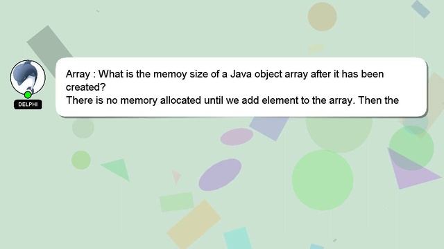Array : What is the memoy size of a Java object array after it has been created? смотреть онлайн