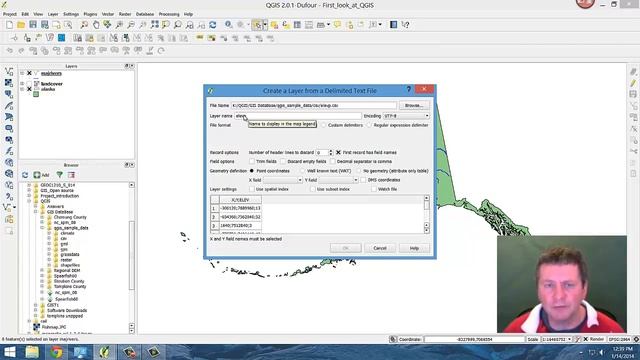 Adding CSV Layers in QGIS смотреть онлайн