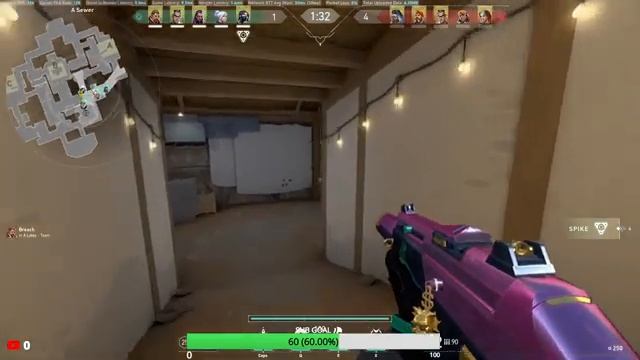 VALORANT GOLD LOBBY 30 SEC DELAY ROAD TO 100 SUBS CAM смотреть онлайн