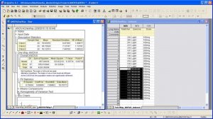 Statistics: Origin 8.1: Analysis of Variance (ANOVA)