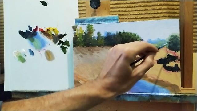 Быстрый летний этюд|Разбираем как писать пастозный этюд смотреть онлайн