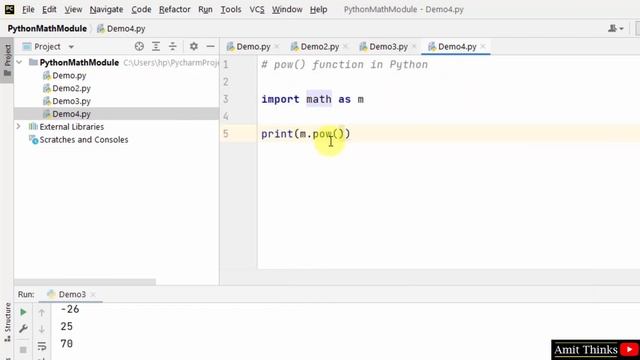 Python pow() function | math module | mathematical functions смотреть онлайн