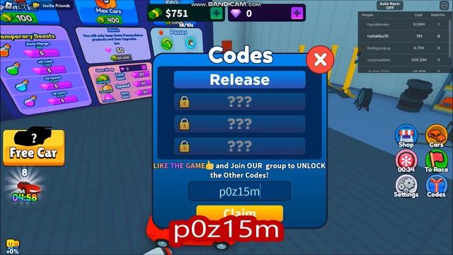 *ALL CODES WORK* Merge Race Simulator ROBLOX | 16 MAY 2023 смотреть онлайн