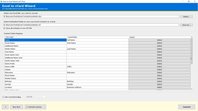 Convert Excel To VCard – How To Export Contacts From Excel To VCard ?